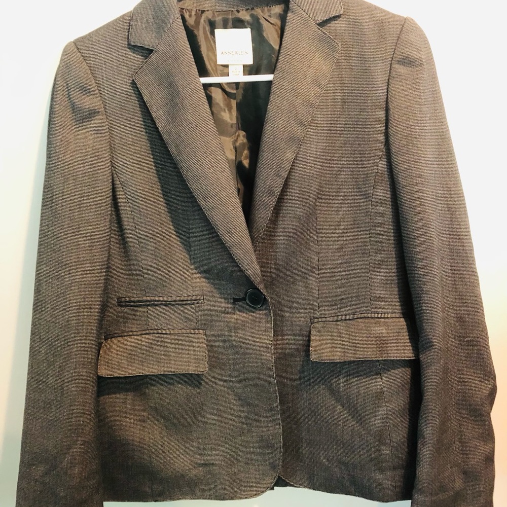 Ann Klein single button suit blazer size 2